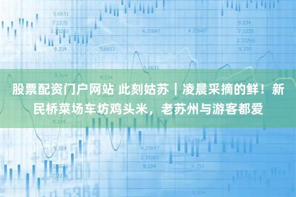 股票配资门户网站 此刻姑苏｜凌晨采摘的鲜！新民桥菜场车坊鸡头米，老苏州与游客都爱