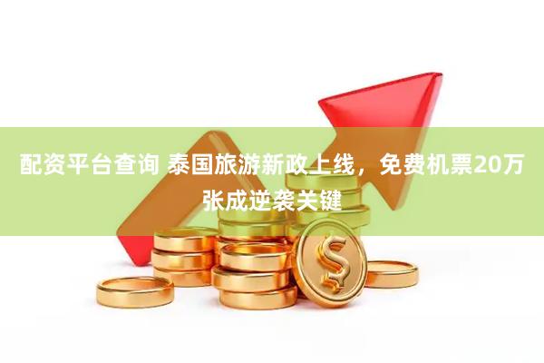 配资平台查询 泰国旅游新政上线，免费机票20万张成逆袭关键